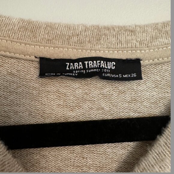 Soft Knit T-shirt Sweater Oatmeal colour - Picture 3 of 3